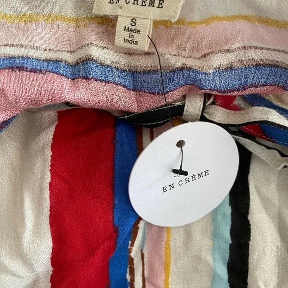 NWT Striped Maxi Dress En Crème ASOS Adjustable Straps Red pink Cream Size Small - Picture 7 of 7